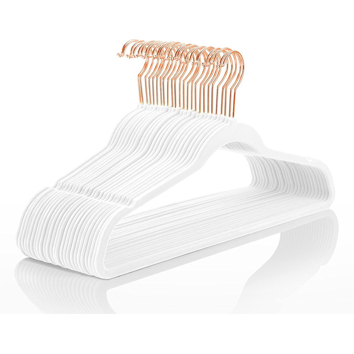 Плечики для одягу MIZGI Premium Heavy Duty, 50 шт. - білі