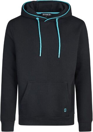 Чоловічий худі riverso RIVSandro Regular Fit з капюшоном, колір Black-tropical Turquoise