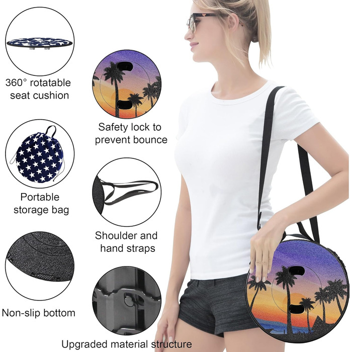 Складний туристичний стільчик Alevmoom - легкий, компактний, 600lbs, для кемпінгу, риболовлі, BBQ, кухні