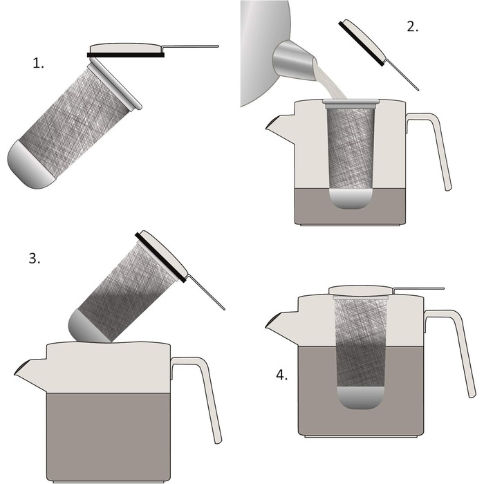 WMF Kult Teapot with trivet, 3-piece, Teapot 1.2l, infuser insert, trivet, Cromargan stainless steel brushed, for hot and cold drinks, 1.2 L, 06.3122.6030
