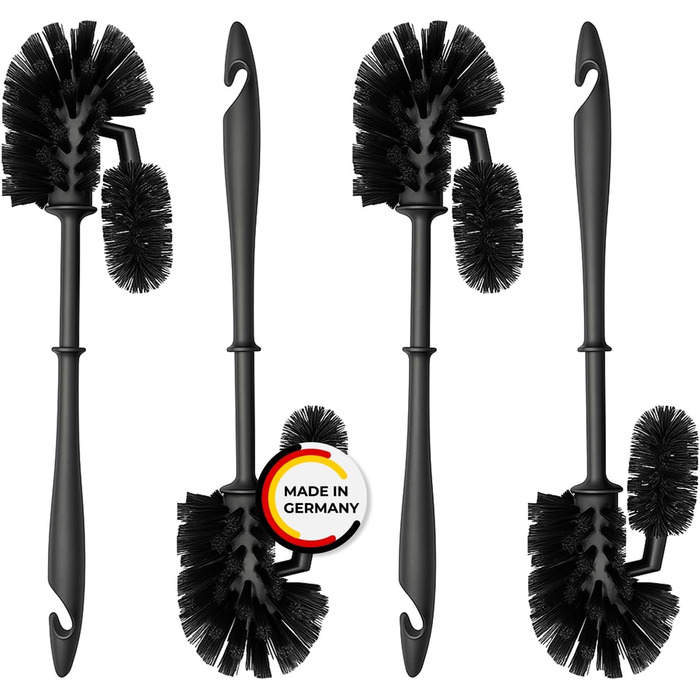 Набір для чищення унітазу Rival 4 шт. Smart Line з PP-щітками – ергономічна ручка – швидке та ретельне очищення – набір для чищення унітазу з очищувачем країв