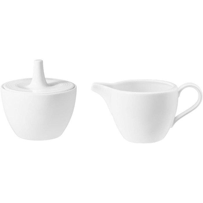 Seltmann Weiden Beat White Sugar Bowl + Milk Jug 2-Piece Set