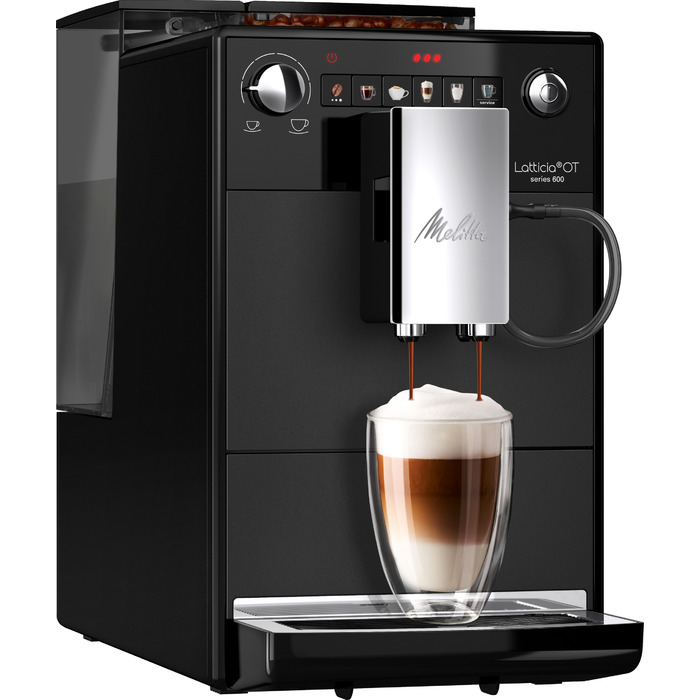 Автоматична кавомашина Melitta Latticia, тиск, 1450 Вт, чорна