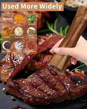 Набір з 2 мельниць для солі та перцю Peugeot з керамічним жорном, 21.5 см, масивне дерево