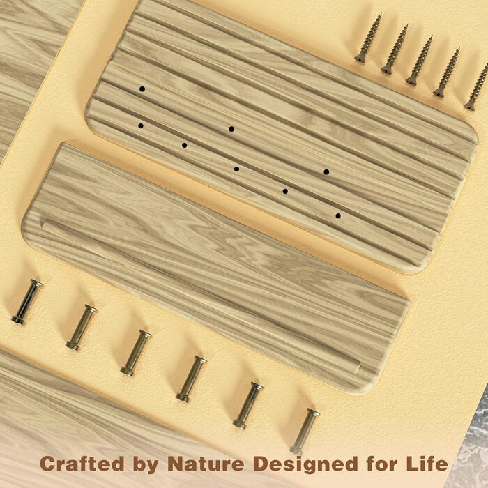 Дерев'яне ключове дошка з полицею та 6 гачками для прихожей, коридору, кухні