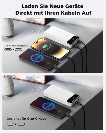 Power Bank Enerwow 27000mAh з PD 30W, USB-C, Digital Display - Зовнішній акумулятор для iPhone 15/14/13/12 Pro Max та інші пристрої