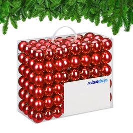 Relaxdays Set of 100 Christmas Baubles