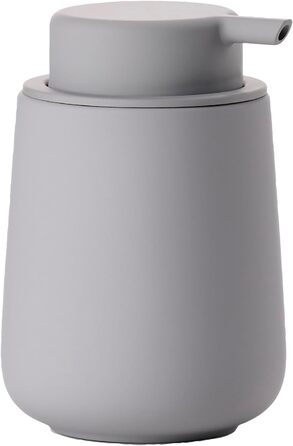 Zone Denmark Nova One Soap Dispenser for Bathroom, Dispenser made of ceramic for hand soap/liquid soap, Diameter 8 cm, Height 11.5 cm, Capacity 250 ml, Gull Grey