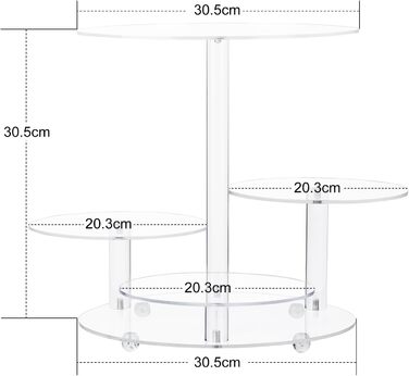Підставка для капкейків Fhmidic на 6 ярусів, акрилова етажерка, 6-ярусна підставка для десертів та випічки, тортниця, підставка для маффінів для вечірок, днів народжень, тематичних вечірок, дитячих свят (квіткова)