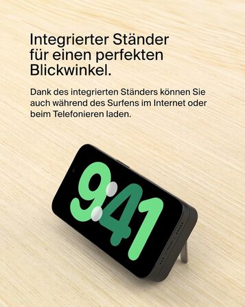 Belkin BoostCharge Pro Powerbank 5000mAh з Qi2 та MagSafe, чорний. Портативний зарядний пристрій з вбудованим підсвіткою, сумісний з iPhone 17, iPhone Air, iPhone 16, 15, 14, Pixel та ін.