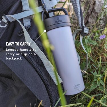 ESPRO – P0 Ultralight – French Press Coffee Maker for Single Servings and Lightweight Travel Water Bottle for Travel, Camping, and Daily Use, Stainless Steel, Vacuum Insulated, 16 oz (Frost Wisteria) Frost-Glycinie Modern