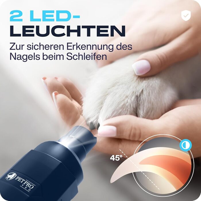 Електричний точилка для собачих кігтів з LED-підсвіткою, Navy