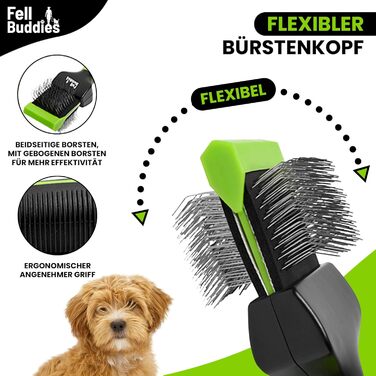 Професійна щітка для собак Zupfbürste: розплутування та догляд за шерстю | Для розплутування вузлів та вичісування