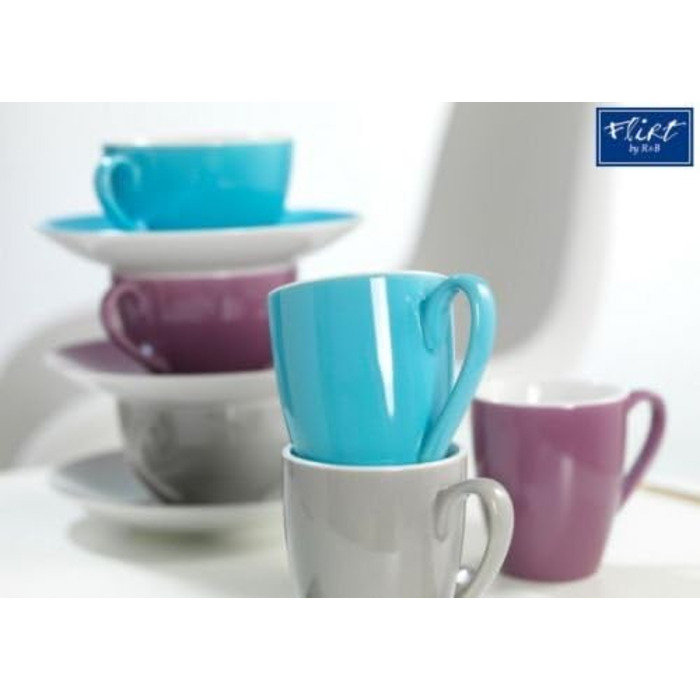 Ritzenhoff & Breker Milk & Sugar Doppio, Red, Milk Jug/Pourer 170 ml, Sugar Bowl ø 9 cm, made of porcelain, dishwasher safe