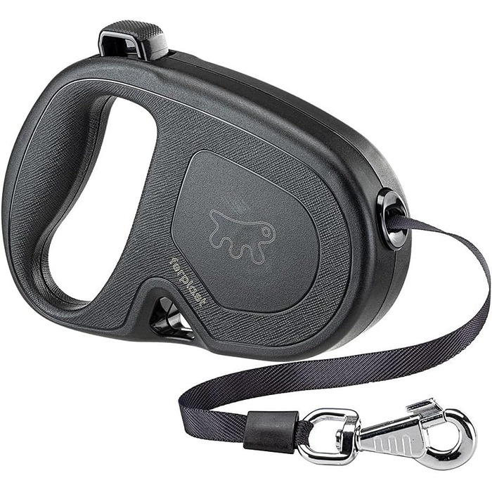 Рулетка для собак Ferplast Flippy ONE, чорна, до 25 кг, 5 м