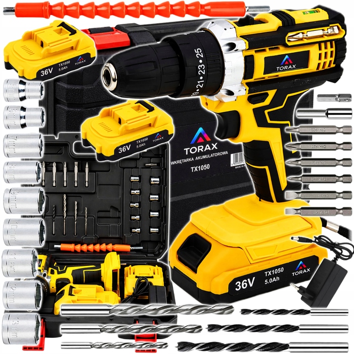 Акумуляторна шурупокрут TORAX 36 V TX1050