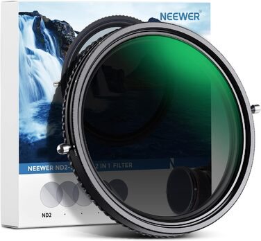 ND-фільтр Neewer 82mm 2-в-1 (ND2-ND32) + CPL (поляризаційний) - HD скло, нанопокриття, водонепроникний, стійкий до подряпин