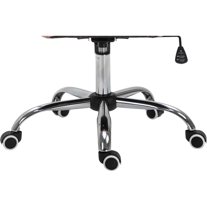 Крісло Vinsetto для дому та офісу: регульоване, обертове, рожеве, з штучної шкіри (до 120 кг)