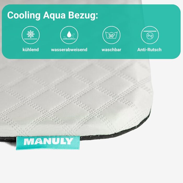 Підстилка для собак у подорожі, комплект: килимок, водовідштовхувальний чохол з м'якого матеріалу, сумка для перенесення, придатна для прання, знімний чохол, 100x70x3,5 см, 1080 г (M, Сіро-аквамарин)