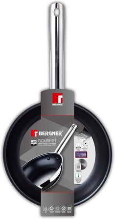 BERGNER Gourmet | Stockpot with Glass Lid | 8 L Capacity | Made of Stainless Steel | Ergonomic Handles | Kitchen Appliances | Suitable for All Cooktops (28 x 5.5 CM)