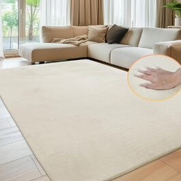 Сірий килим Sour Lemon 200x300 для вітальні та дитячої, короткий ворс, м'який кролячий хутро, сучасний антипоскользкий, праний, 140x200
