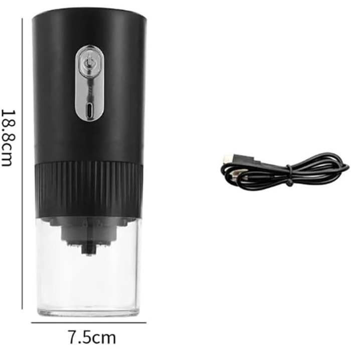 Portable Electric Burr Coffee Grinder, Coffee Grinder, Electric Spice Grinder, USB Rechargeable Coffee Grinder Adjustable Coarseness, Portable Electric Coffee Grinder for Home Office