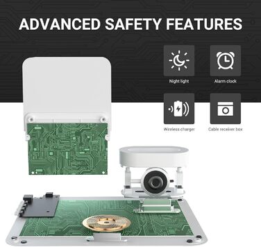 Бездротовий зарядний пристрій COLSUR 3 в 1: зарядка, нічник, будильник. Підтримка iPhone 16/15/14/13/12/11/X/8 Pro Max/Mini/Plus. Срібний колір