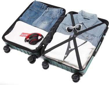 Чемодан BEIBYE з жорсткою обшивкою, TSA-замок, розширюваний, 55 см (Темно-зелений)