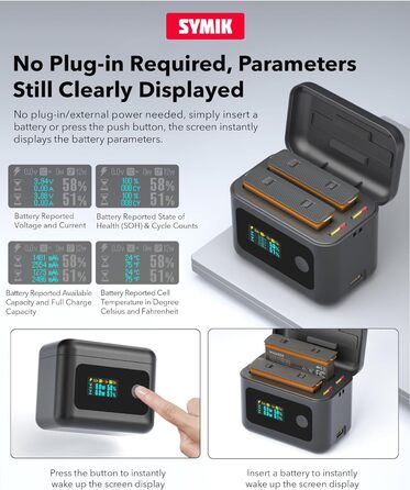 Акумулятори Insta360 X4 Air (2 шт.) з зарядним хабом 24W та LCD-дисплеєм – Treeboy