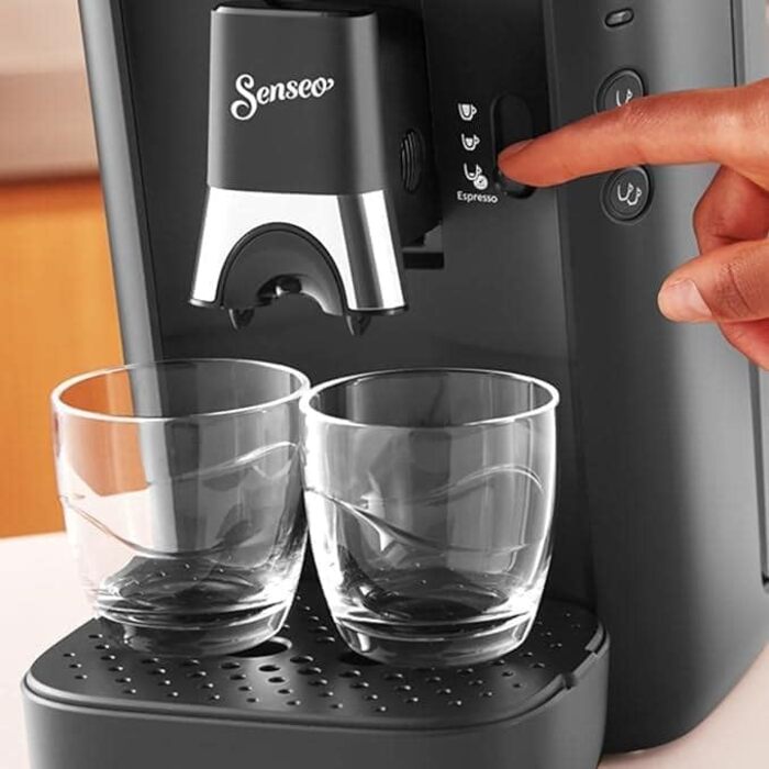 PHILIPS Senseo Maestro Coffee Pad Machine – Intense Plus Technology, Premium Espresso Quality, Eco-Friendly Design, 1.2L Water Tank, Memo Function, Descaling Indicator (CSA260/60) Black