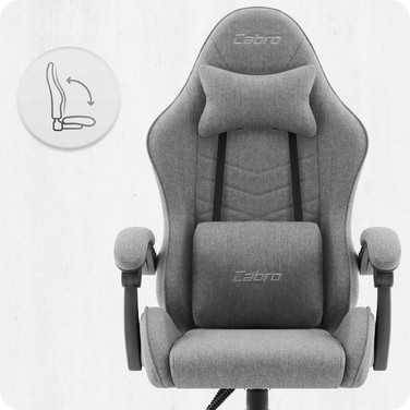 Ігрове крісло Cabro C500, сіро-чорне, тканина