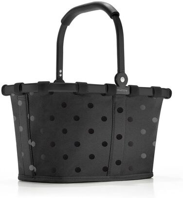 Сумка-шопер Reisenthel CarryBag XS – Стабільний шопер XS формату з практичною внутрішньою кишенею – Елегантний та водонепроникний дизайн (Glossy Dots Black)