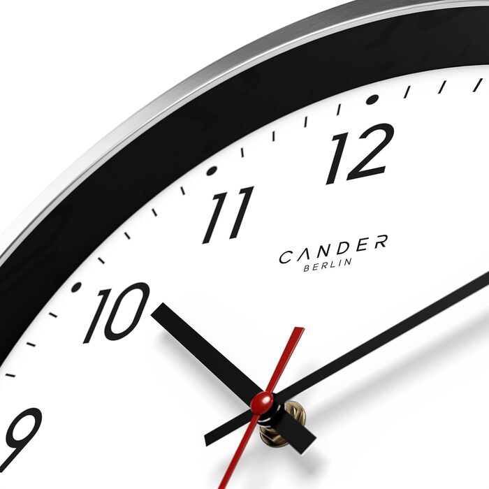 Cander Berlin MNU 4130 White Aluminum Wall Clock with Silent Sweep Movement for Outdoor Use - Bathroom Wall Clock - 12 inches (Ø) 30.5 cm
