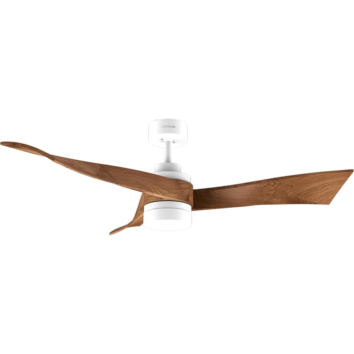 Стельовий вентилятор Cecotec EnergySilence Aero 5280 LightWood з LED підсвіткою 18W, діаметр 132 см, DC мотор, пульт, таймер, режим зима/літо