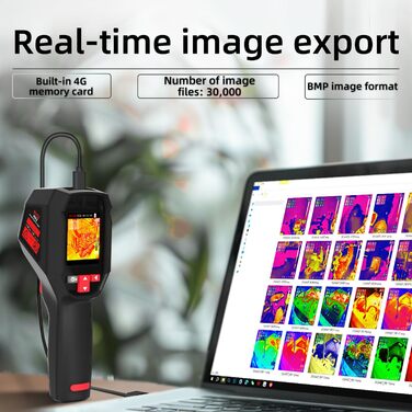 Тепловізор 240x240, 15 колірних палітр, інфрачервоний, діапазон -4°F - 1022°F, 25Hz, з лазерним покажчиком, FOV 50°, для огляду будинку та HVAC