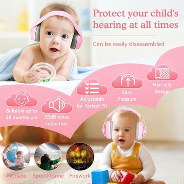 Навушники для захисту слуху для малюків Mumba (рожеві)