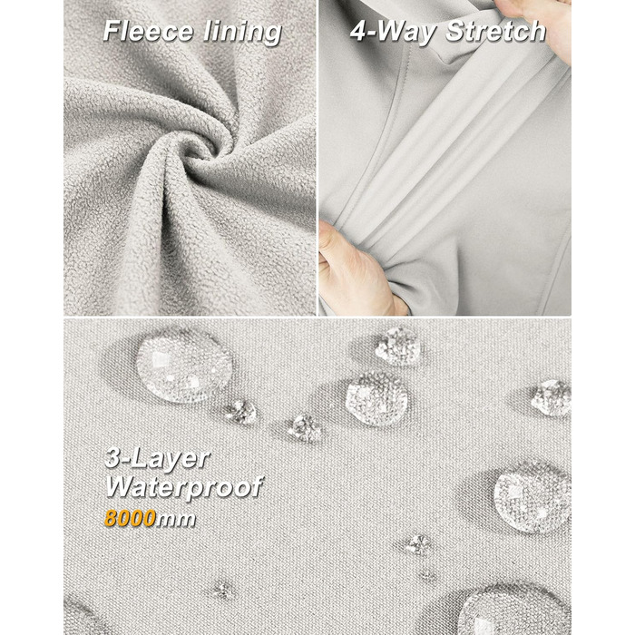 Жіноча софтшеллова жилетка 33000ft з капюшоном, флісовою підкладкою та 5 кишенями для їзди на конях, бігу та піших прогулянок (4XL, Білий)