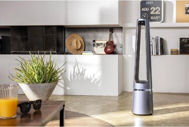 Вентилятор-повітроочисник Rowenta Eclipse QU5030 2-в-1 | Повітряний фільтр, 12 швидкостей, таймер, пульт керування, антрацит