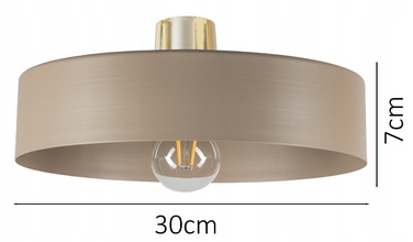 Підлоговий світильник Glimex Modern E27 60 Вт, бежевий, золотий