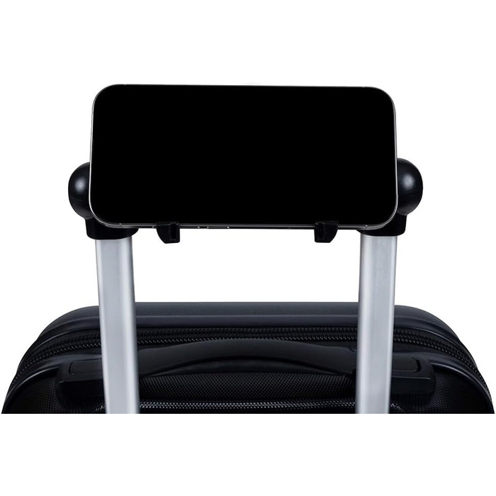 Чемодан ручної поклажі CarryOn Skyhopper з жорстким корпусом 55x35x20 см - Легкий ручний валіза TSA, подвійні колеса (Чорний, Mini)