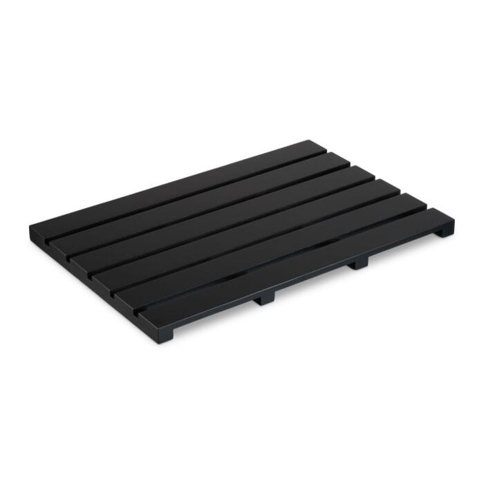 Relaxdays Bamboo Bath Mat Black