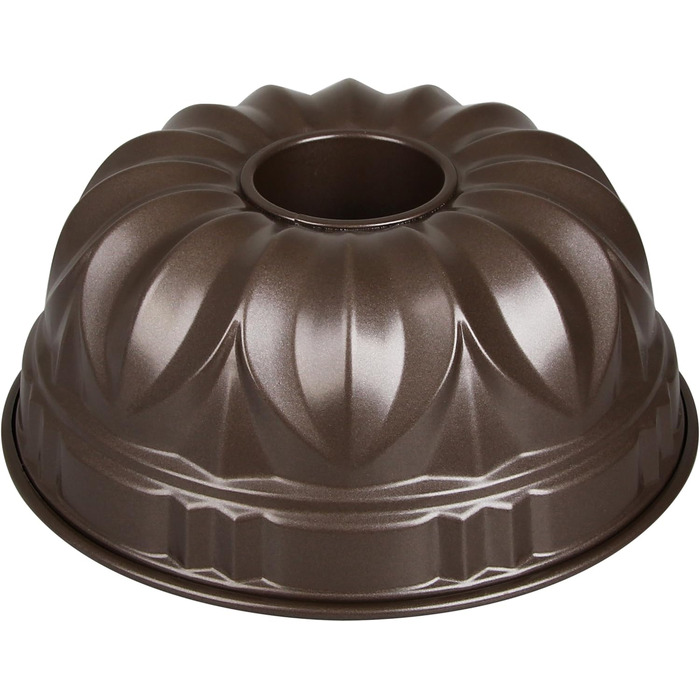 Dr. Oetker Gugelhupf 25 cm Baking Mold BACK-EDITION, round baking pan with leak-proof rim, Bundt pan with non-stick coating (Color: Brown), Quantity: 1 piece