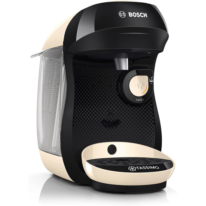 Кавомашина Tassimo Happy TAS1002N від Bosch: понад 70 напоїв, автоматична, для будь-яких чашок, компактна, 1400 Вт, антрацит