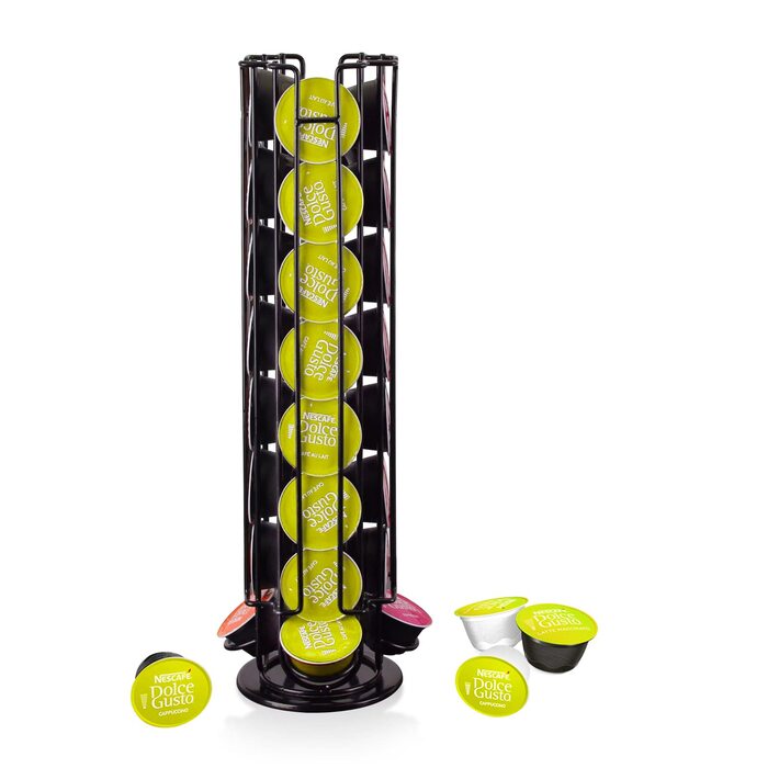 Підставка для капсул Nespresso (40 шт) XIAPIA, чорна, обертова