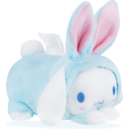 Roffatide Anime Cinnamoroll Tissue Box Plush Doll Tissue Cover Creative Paper Holder Tissue Box Paper Storage for Car Home Bathroom