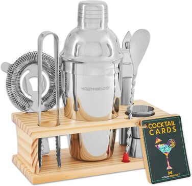 Mixology Bartender Set with Stand - Complete Cocktail Making Kit