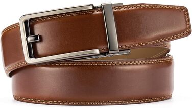 Чорний шкіряний ремінь CHAOREN для чоловіків – автоматичний ремінь без пряжок для костюма та повсякденного одягу (ширина 35 мм)