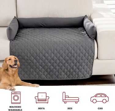 М'яке ліжко для собак, захист дивану, лежанка для собак, плюшеве ліжко, килимок для собак, тепле ліжко для великих, середніх та маленьких собак 75х75 см