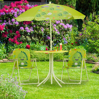 Relaxdays Camping Kids Seating Set with Umbrella