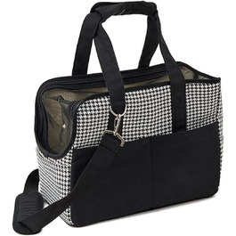 Транспортна сумка для собак і котів до 5 кг – чорна, з верхньою відкриваємою частиною, дихаюча, складна, з плечовим ременем, сертифікована для перевезення в літаку